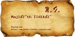 Majláth Ildikó névjegykártya